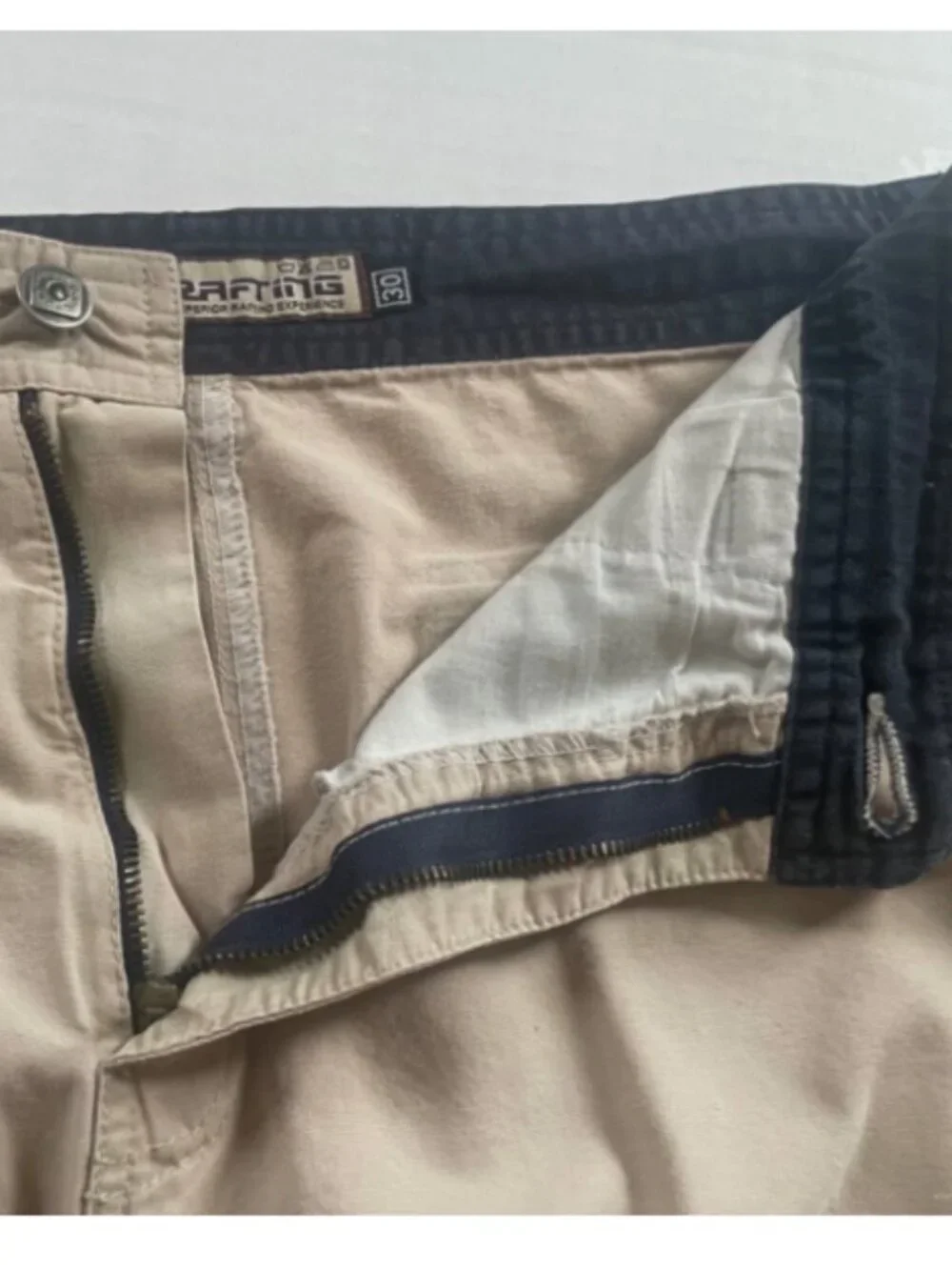 SRE Superior Rafting Experience Khaki Cargo Shorts Men's 30 Utility 8-Pocket